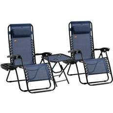Patio Chairs OutSunny 84B-801BU Reclining Chair