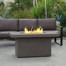 Camping Stoves & Burners Real Flame Ventura Rectangle Gas Fire Pit Table -GlacierGray