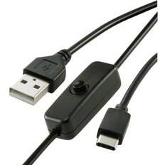 Strømkabel Raspberry Pi 1x USB 2.0 1.00 m