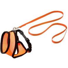 Sovtex Kattsele med koppel orange/svart Medium