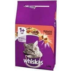 Whiskas Cibo Secco - Gatto Animali domestici Whiskas 1+ Croccantini con Manzo - 1.40 kg