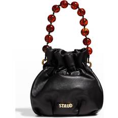 Staud Grace Beaded Top-Handle Bucket Bag BLACK