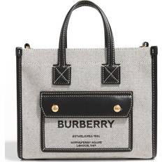 Burberry Totes & Shopping Bags Burberry Mini Horseferry Canvas Tote Grey one-size