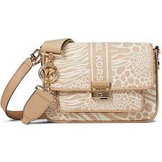 Michael Kors Beige Messenger Bags Michael Kors Bradshaw Medium Leather Messenger Bag - Beige