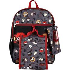 BioWorld 6 Piece Harry Potter Chibi Backpack Set Black/Gray/Red One-Size