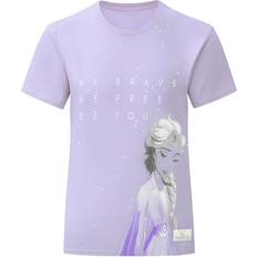 Girls Elsa T-Shirt (7-8 Years) (Lilac)