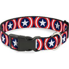 Buckle-Down Captain America Shield Plastic Pet Clip Collar