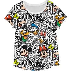 Girls Mickey And Friends Graffiti Doodle Tee