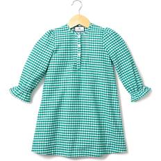 Vert Chemises de nuit Petite Plume Beatrice Gingham Flannel Nightgown, 6M-14