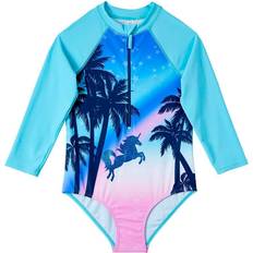 Purple UV Shirts Children's Clothing Limited Too Toddler Girls Unicorn 1 Pc Tropical Rashguard Sizes 2T-4T