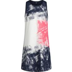 Tommy Hilfiger Organic/Recycled Materials Children's Clothing Tommy Hilfiger Girl's Big Kids' Brushstroke Tank Dress White/Navy/Pink