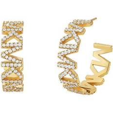 Michael Kors Large Hoop Earrings - Gold/Transparent