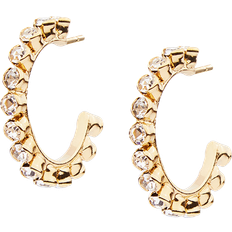 Caroline Svedbom Siri Loop Earrings - Gold/Transparent