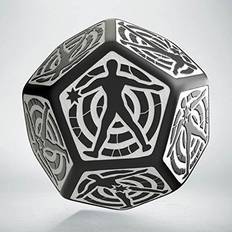 Q Workshop Dice 12 sidet (D12) Terning Hit Location Black & White