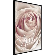 Artgeist med ramme Rose with a Message Guld 40x60 Plakat