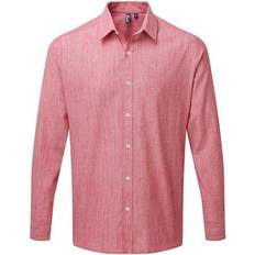 Zipper Shirts Premier Mens Long Sleeve Chambray Shirt (Indigo)