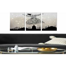 Lærred Billeder Canvas Religion 3 stk Flerfarvet 22x05 cm Billede