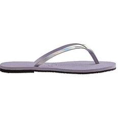 Turkoois - Vrouw Slippers Havaianas Metallic Teenslippers - Kleur Geel