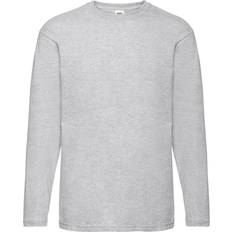 Fruit of the Loom Valueweight Long Sleeve T-Shirt - Heather Grey
