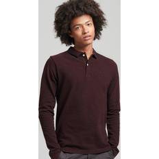 Superdry Herren Poloshirts Superdry Tipped Long Sleeve Polo Shirt