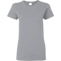 Gildan Missy Fit Kurzarm T-Shirt Schwere Baumwolle - Weiß