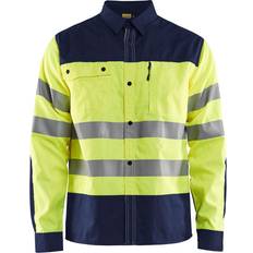 Arbeidsoverdele på tilbud Blåkläder 3255 High Vis Shirt (High Vis Yellow/Navy)