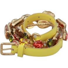 Donna - Giallo Cinture Dolce & Gabbana Multicolor Crystals Waist Women's Belt