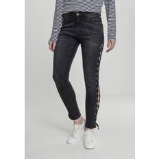 Urban Classics Ladies Denim Lace Up Skinny Pants och färg