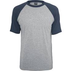 Urban Classics Raglan Contrast T-shirt - Mottled Grey/Navy