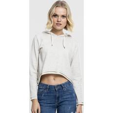 Urban Classics Ladies Ladies Cropped Terry Hoody offwhite melange