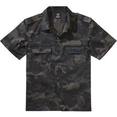 Camouflage Chemises Brandit Chemise US À Manches Courtes - Camo Sombre