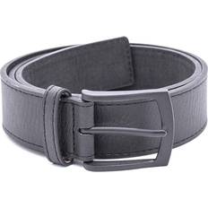 Duke Mens Ozzy Matte Leather Belt (32in) (Black)