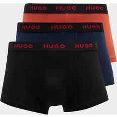 Oranje Herenondergoed HUGO BOSS Herenslips 3P Triplet Trunk - Marine/Rood Katoen