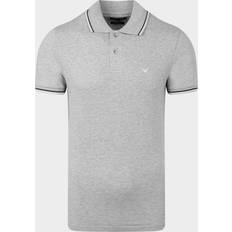 Emporio Armani Polo Slim Fit In Piquet Stretch Con Micro Eagle