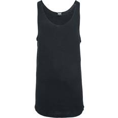 Urban Classics Long Shaped Open Edge Loose Tank - Schwarz