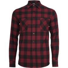 Urban Classics Checked Flanell Shirt Black/Burgundy