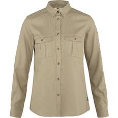 Beige - Dam Skjortor Fjällräven Övik Travel Shirt LS Women Sand Stone-195