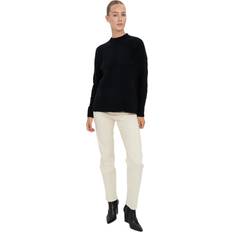 Vero Moda Cremehvid longline-trøje Birkemeleret