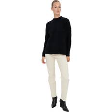 Braun - Damen Pullover Vero Moda Lefile Oversize Boxy Blouse Birch Detail:W. MELA