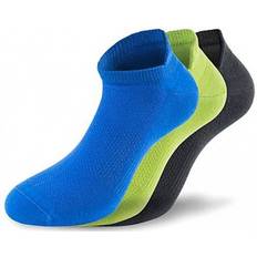 Blue - Fitness & Gym Socks Lenz Performance Sneaker Tech Socks, black-grey-blue