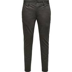 Only & Sons Mark Slim Fit Herringbone Pant Svart