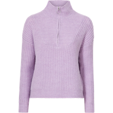 Only Onlemily Life L/s Zip Pullover - Camel