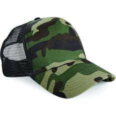 Beechfield Vintage Plain Snap-Back Trucker Gorra - Varios Colores Verde/Amarillo