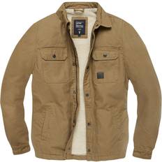 Beige - Hombre Ropa Vintage Industries Chaqueta Entre-Tiempo Dean Sherpa - Marrón