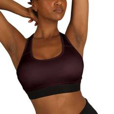 Stay in place Padded Crossback Bra Plum