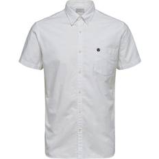 Selected Camisa Manga Larga Regular Axel Seersucker - Blanco