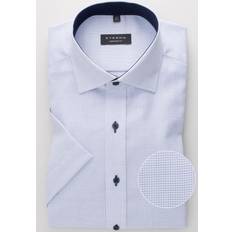 Eterna Comfort Fit Overhemd - Blauw/Wit