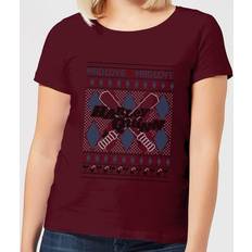 DC Comics Harley Quinn Women's Christmas T-Shirt Burgundy Burgundy