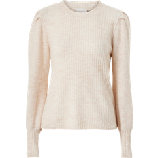 Vila Damen Pullover Vila Vanna L/S Knit Top Birch