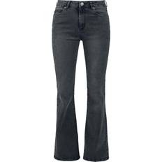 Urban Classics Ladies High Waist Flared Denim Pants Jeans Dam